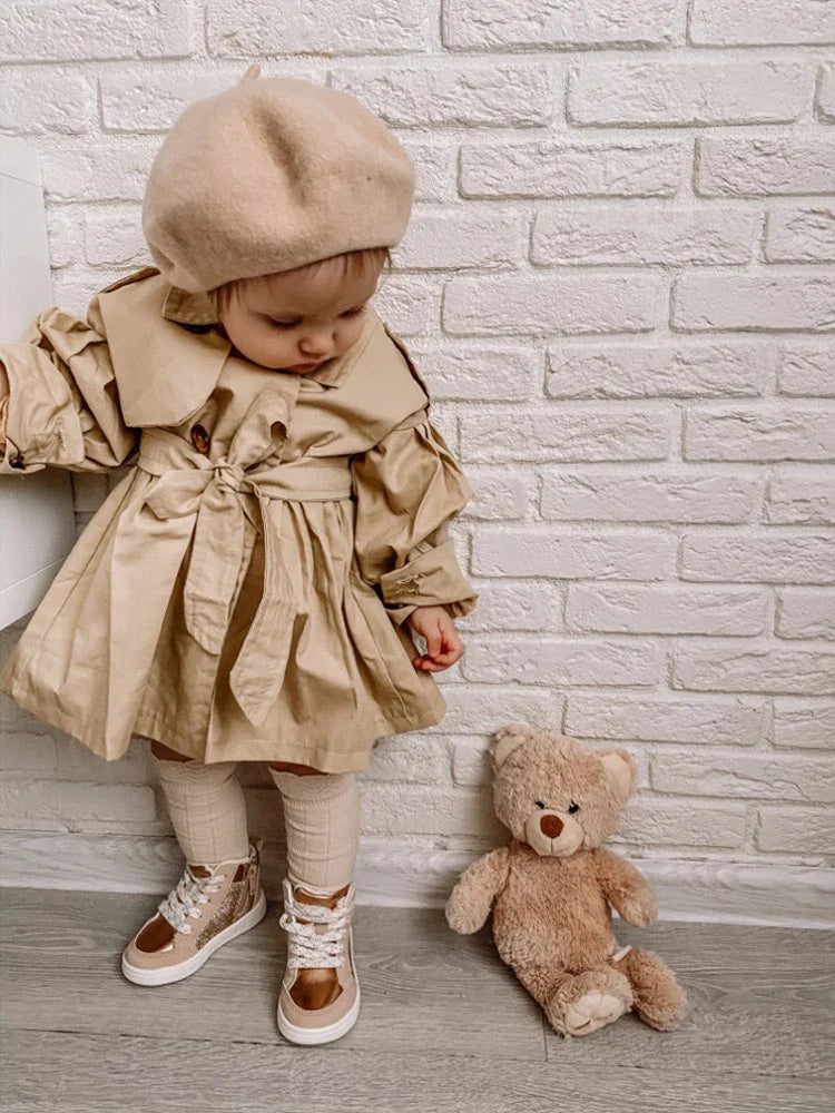 Cotton Trench Coat: Stylish Baby Girl Outerwear