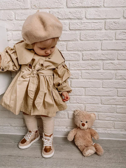 Cotton Trench Coat: Stylish Baby Girl Outerwear