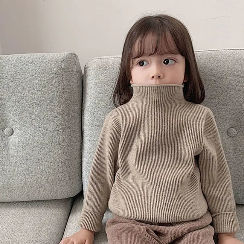 Baby Girls' Knitted Sweater: Warm & Stylish (1-7 Years)