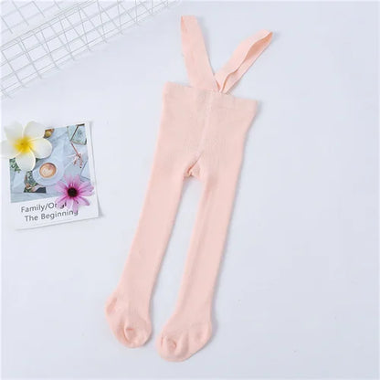 Plain Tights With Shoulder Straps for Newborn-3 years old