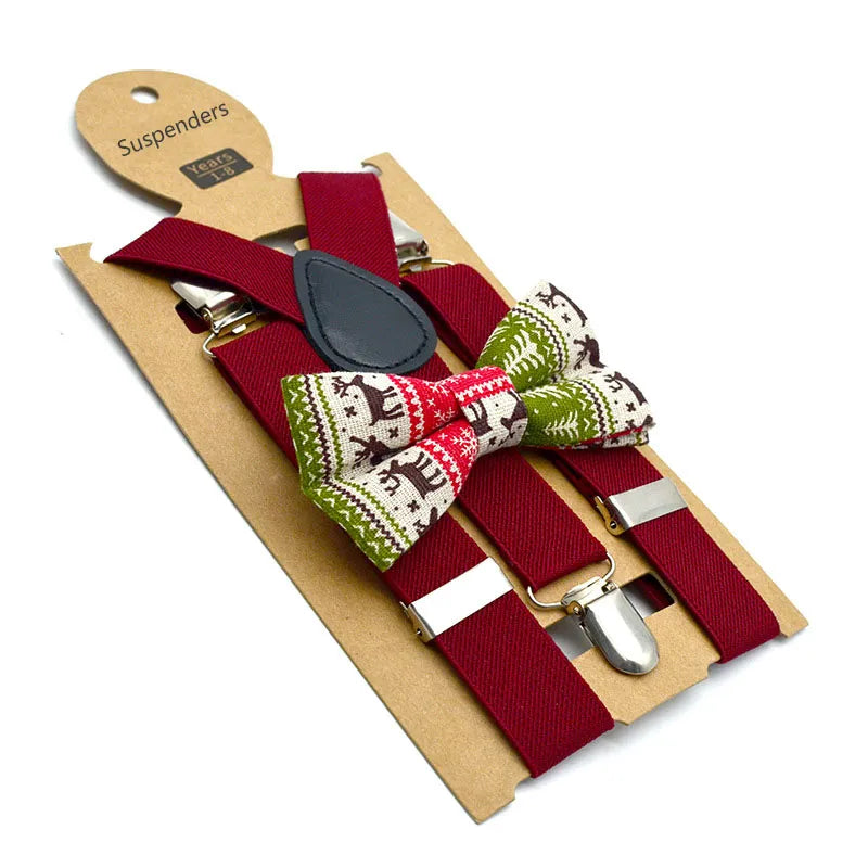 Bow Tie & Suspenders Set for Kids: Festive Elegance