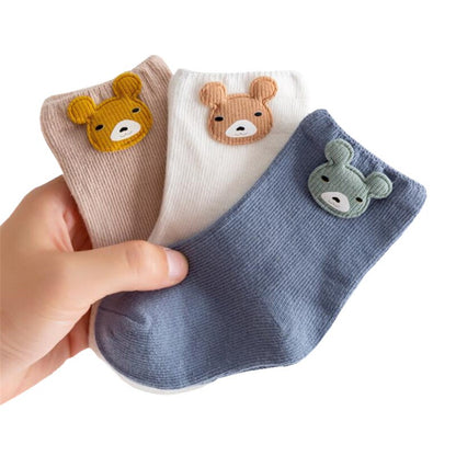 1 Set Of 3 Pairs Of Soft Newborn Socks For Babies