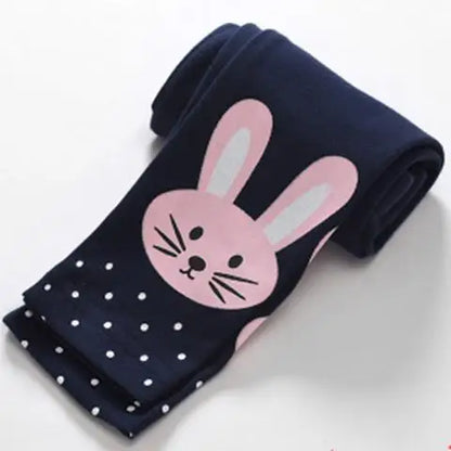 Girls' Spring Leggings - Cartoon Print Skinny Pants