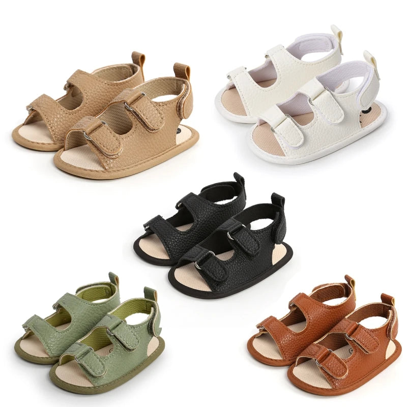 Stylish Non-Slip PU Baby Sandals (Newborn-18 Months)