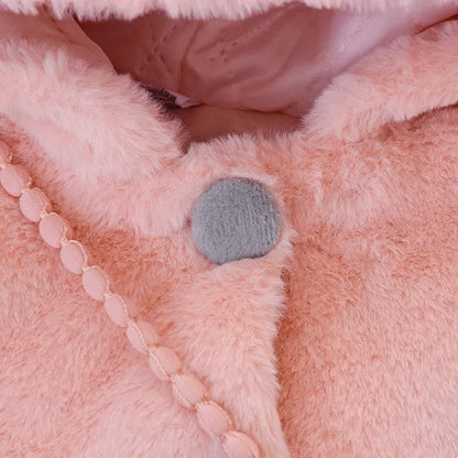 Cute Rabbit Ears Baby Jacket - Warm Hooded Outerwear