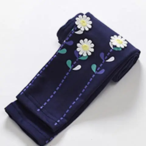 Girls' Spring Leggings - Cartoon Print Skinny Pants