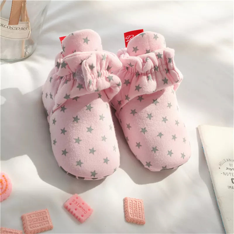Newborn Baby First Walkers - Soft Anti-slip Crib Shoes