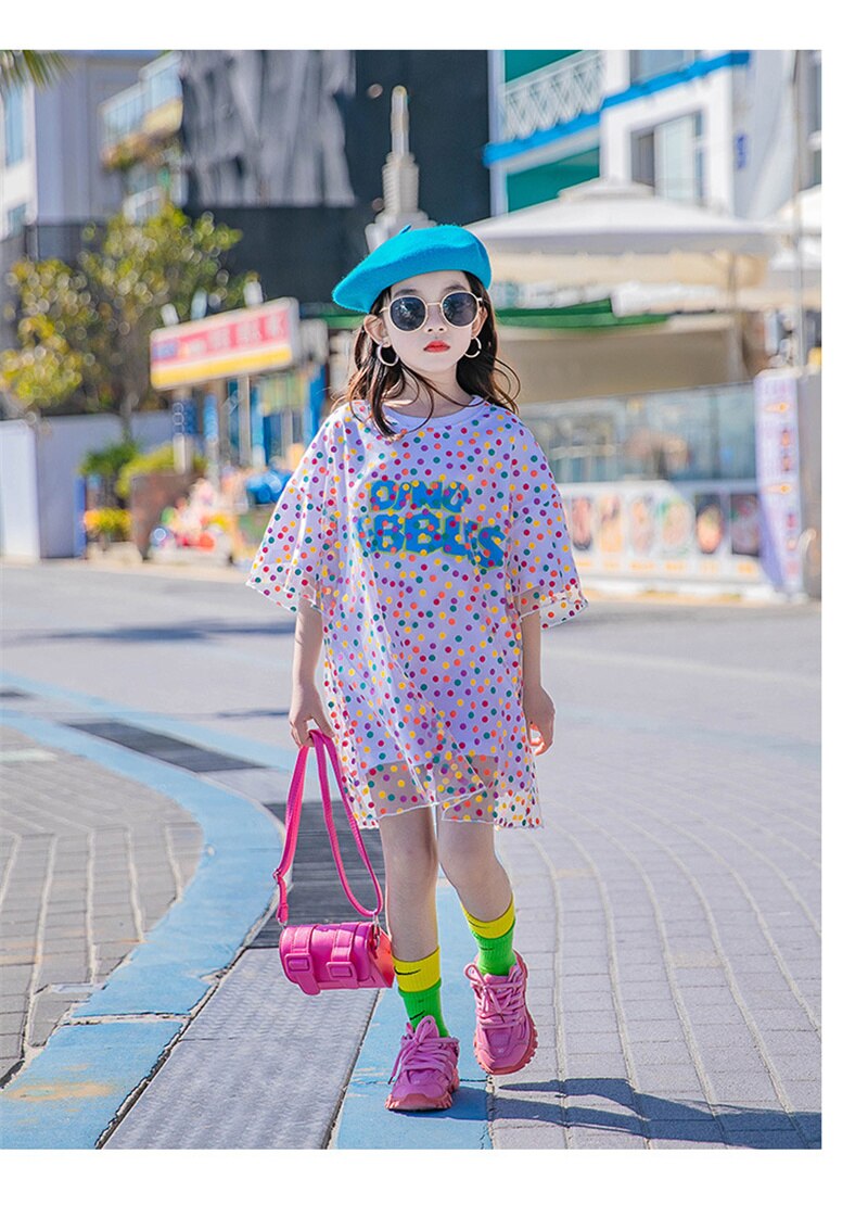 Fancy Polka Dot Mesh Dress