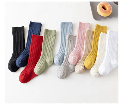 Baby Knee-High Socks: Plain Long Sock (Newborn-4 Years)