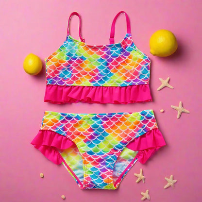 High-Quality Ruffle Toddler Girls' Bikini Set