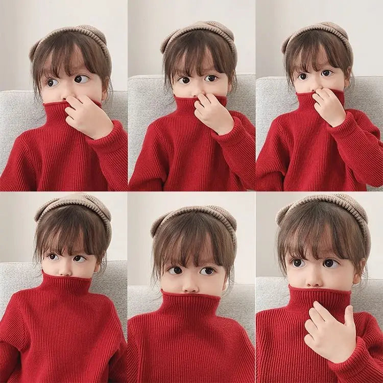Baby Girls' Knitted Sweater: Warm & Stylish (1-7 Years)