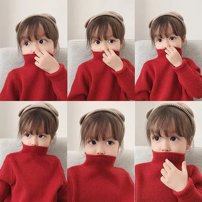 Baby Girls' Knitted Sweater: Warm & Stylish (1-7 Years)