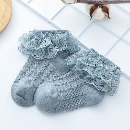 Lace Ruffle Socks For Girls