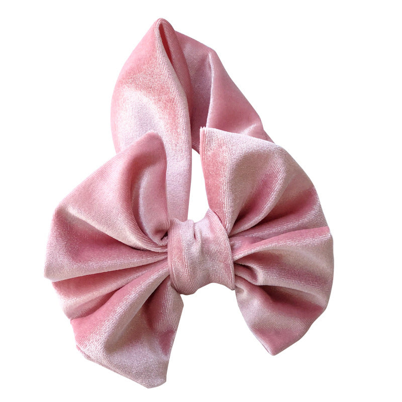 Velvet Solid Bow Headwraps