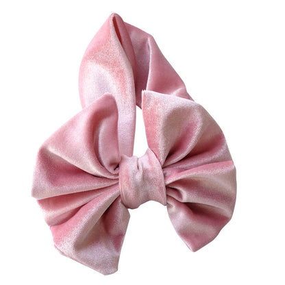Velvet Solid Bow Headwraps