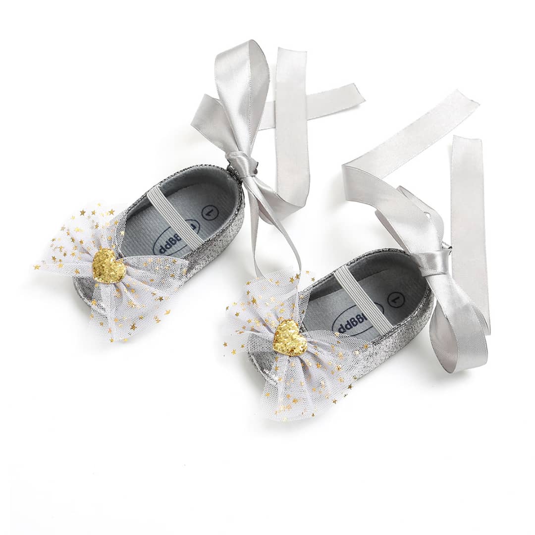 Princess Lace Up Bow Shoes & Headband Set