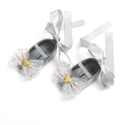 Princess Lace Up Bow Shoes & Headband Set