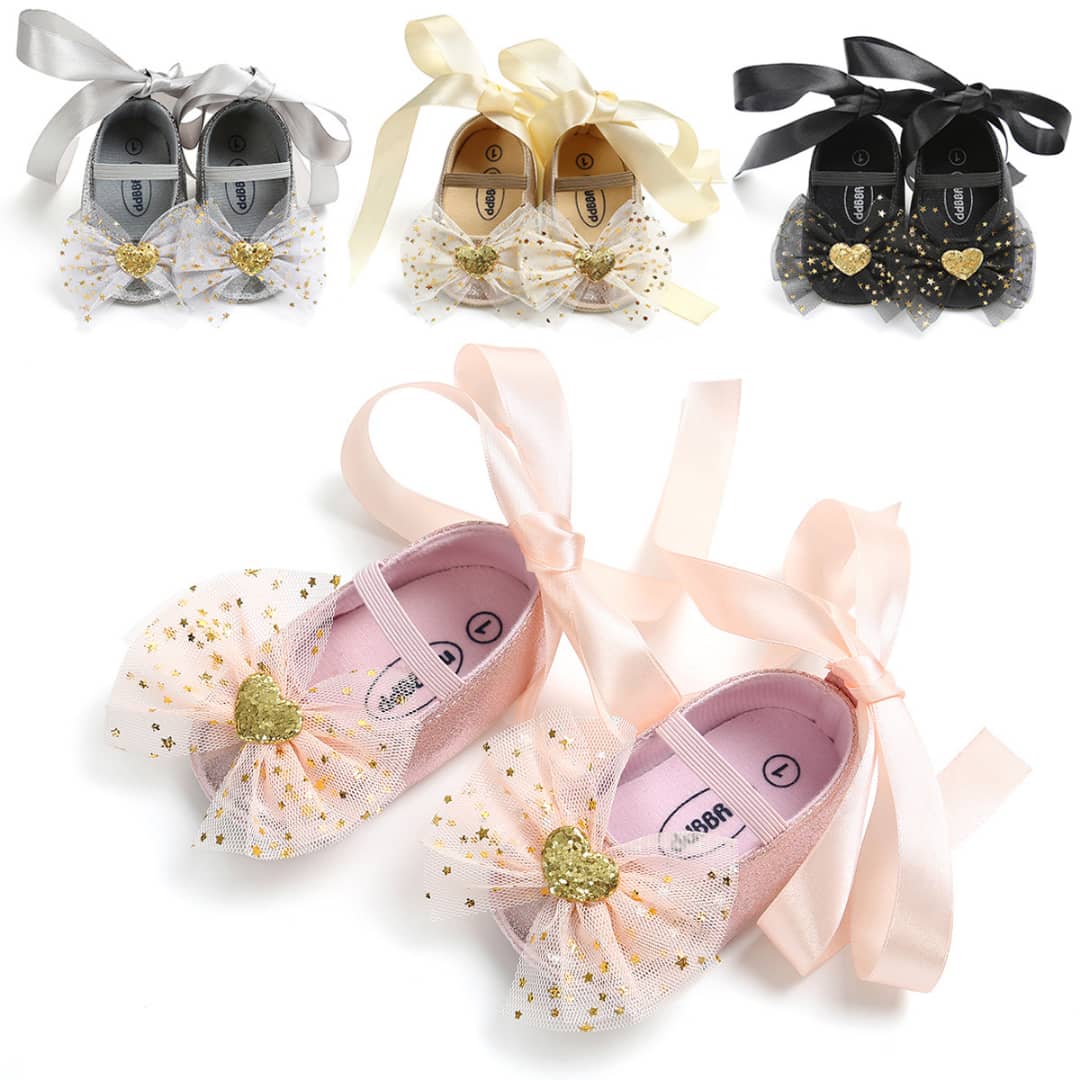 Princess Lace Up Bow Shoes & Headband Set