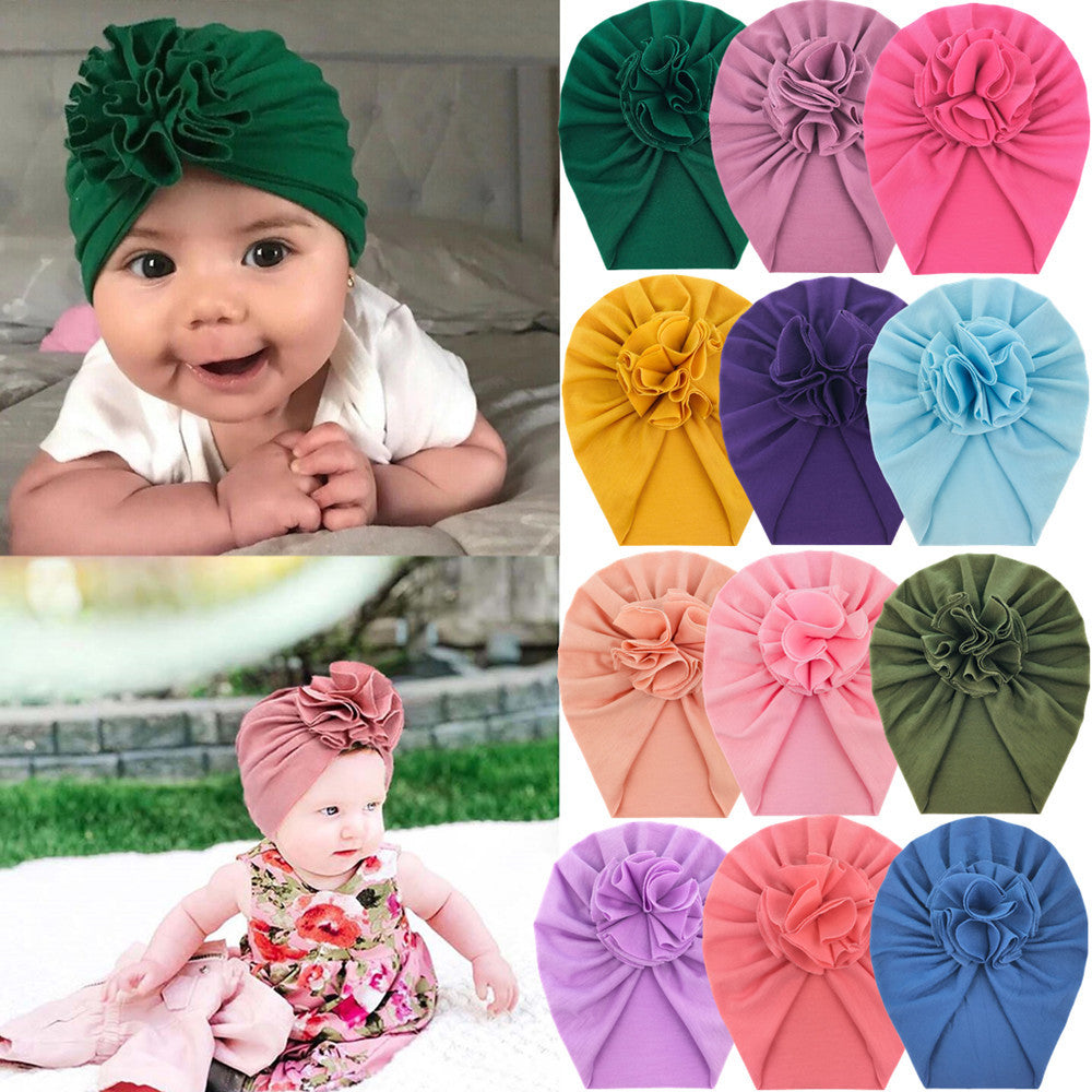 Cute Ruffle Ball Turban / Cap