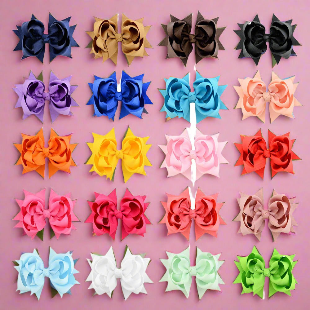 LARGE KNOTTED BOW HAIR CLIPS