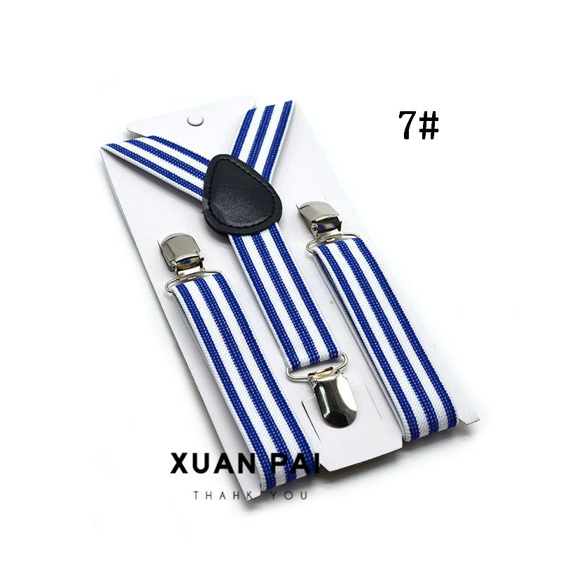 Unisex Striped Suspenders