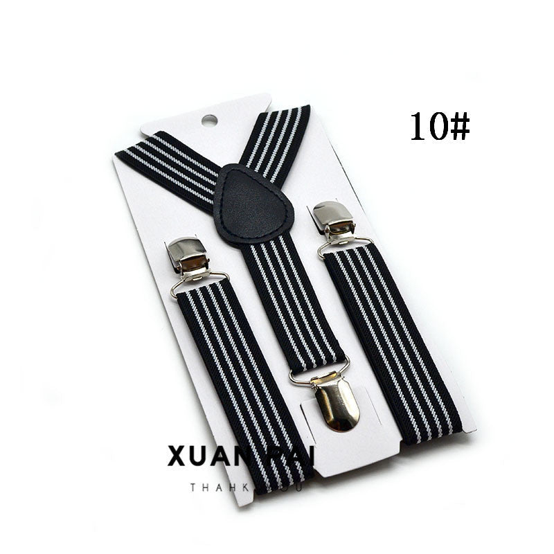 Unisex Striped Suspenders