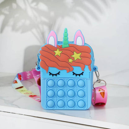 Push Bubble Silicon Crossbody Bag