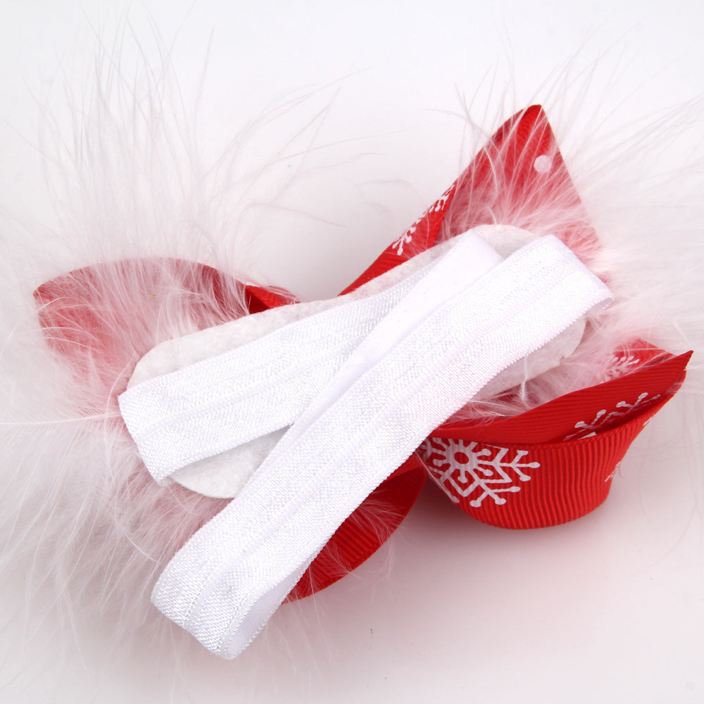 Snowflake Bow Christmas Headband