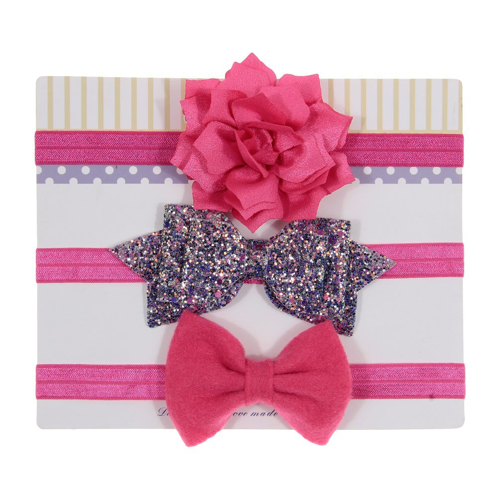 Glitter, Flower & Bow 3in1 Headband Sets