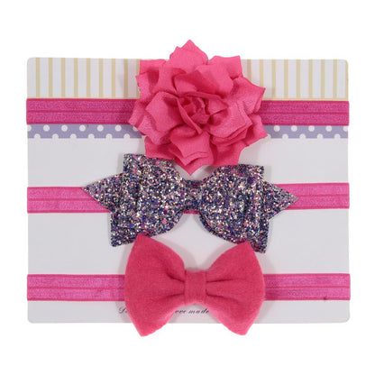 Glitter, Flower & Bow 3in1 Headband Sets