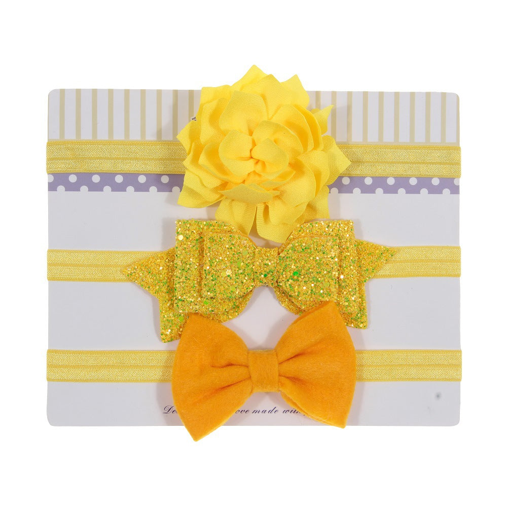Glitter, Flower & Bow 3in1 Headband Sets