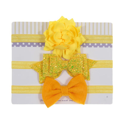 Glitter, Flower & Bow 3in1 Headband Sets