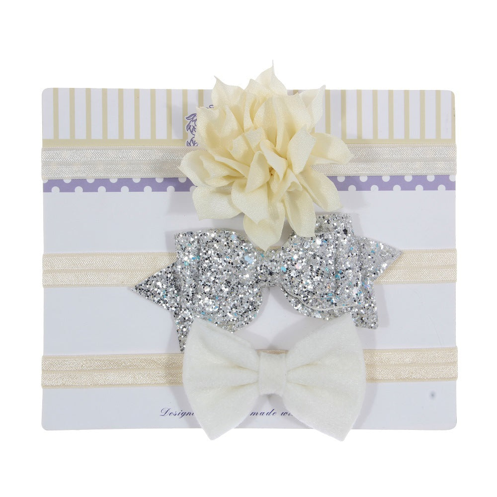 Glitter, Flower & Bow 3in1 Headband Sets