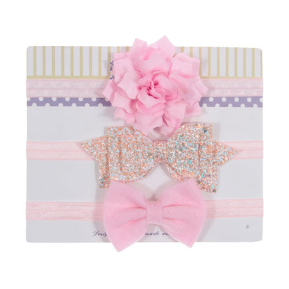 Glitter, Flower & Bow 3in1 Headband Sets