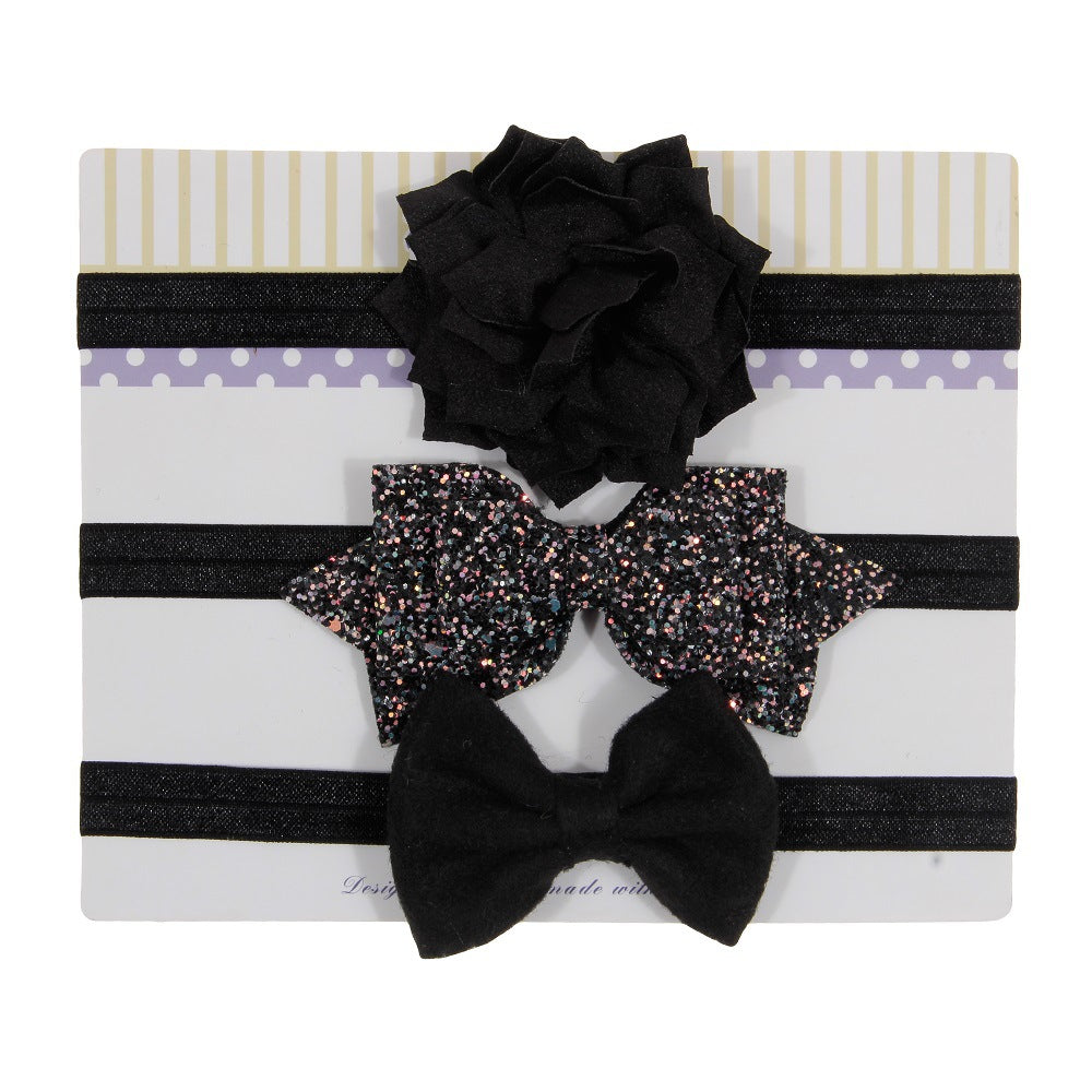 Glitter, Flower & Bow 3in1 Headband Sets