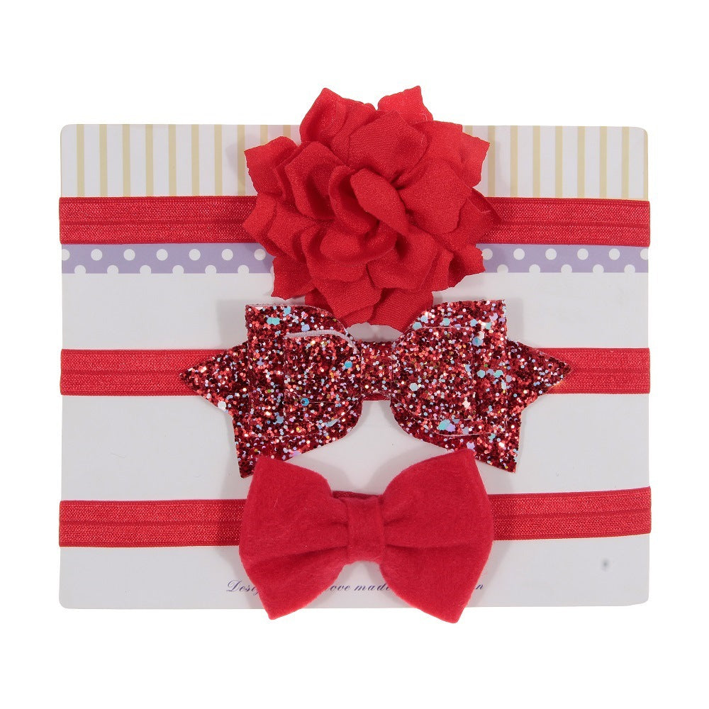 Glitter, Flower & Bow 3in1 Headband Sets