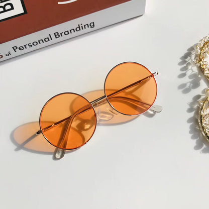 Classic Round Metal Frame Kids Sunglasses.
