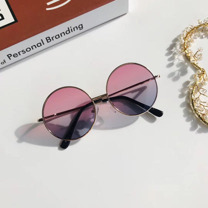 Classic Round Metal Frame Kids Sunglasses.