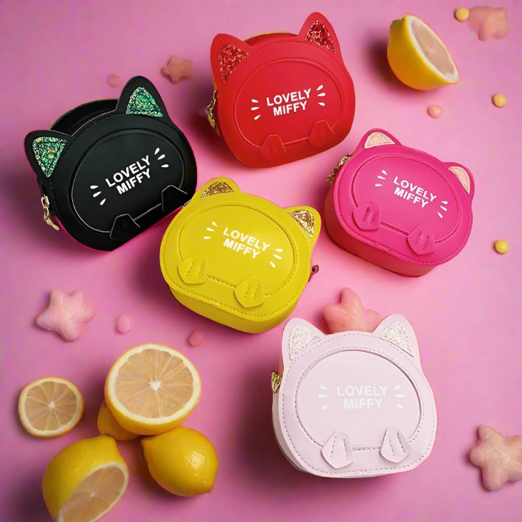 Stylish Mini Cat Ear Cartoon Girls' Shoulder Bag.