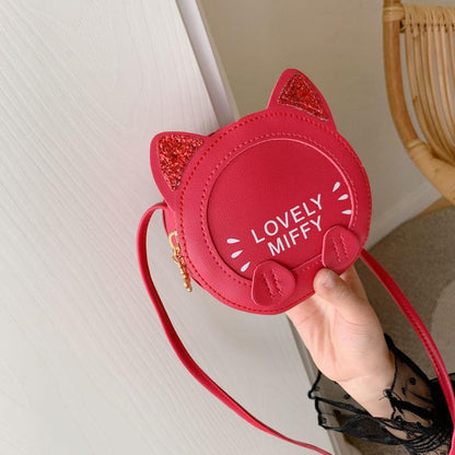 Stylish Mini Cat Ear Cartoon Girls' Shoulder Bag.