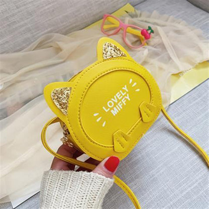 Stylish Mini Cat Ear Cartoon Girls' Shoulder Bag.
