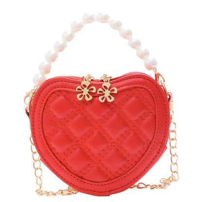 Belle Heart-Shaped Crossbody Girls' Mini Bag.