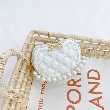 Belle Heart-Shaped Crossbody Girls' Mini Bag.