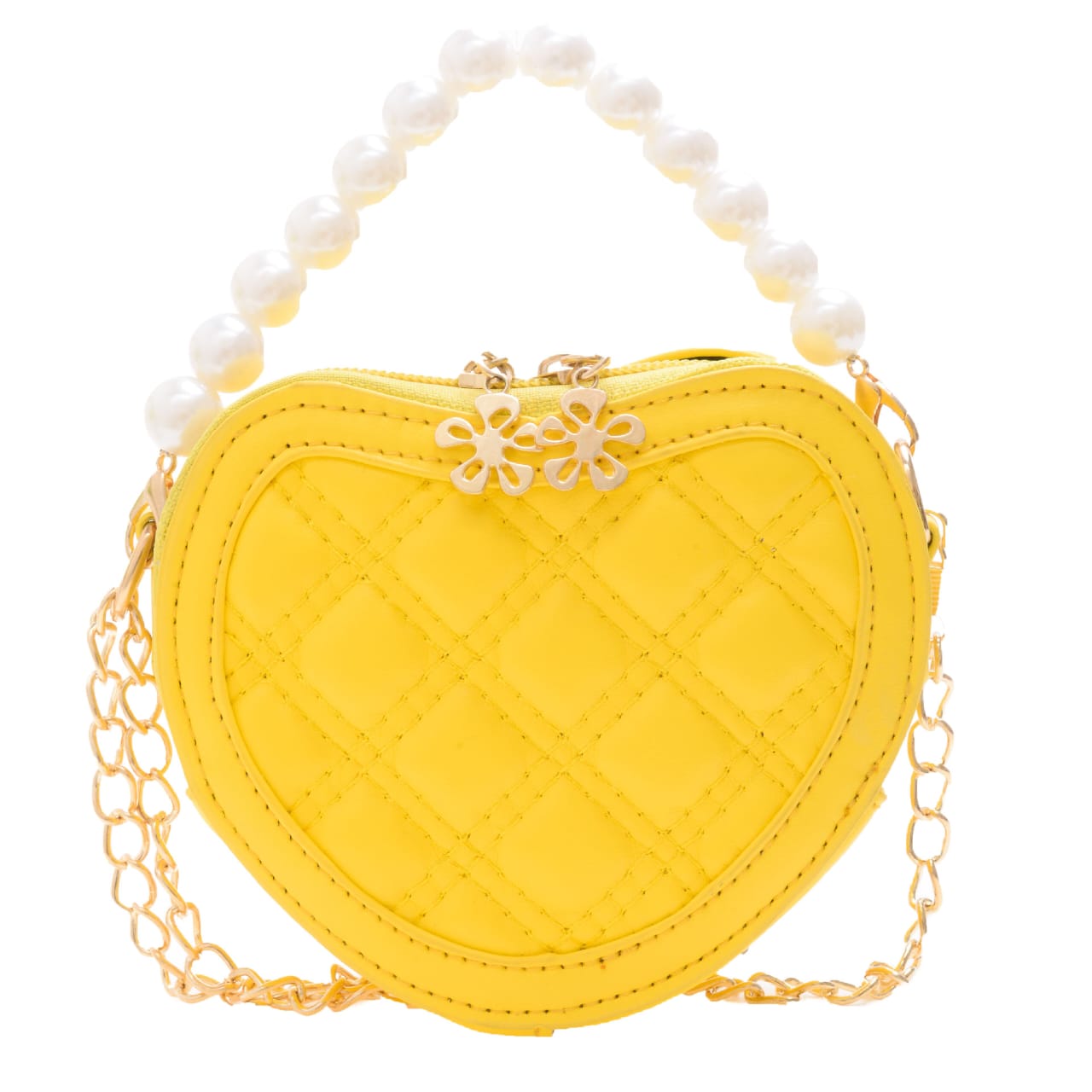 Belle Heart-Shaped Crossbody Girls' Mini Bag.