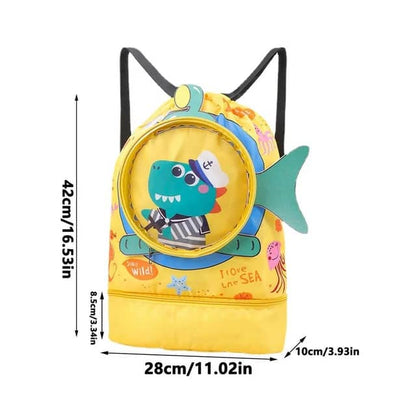CUTE ANIMALS DRAWSTRING WATERPROOF SWIMMING BAG