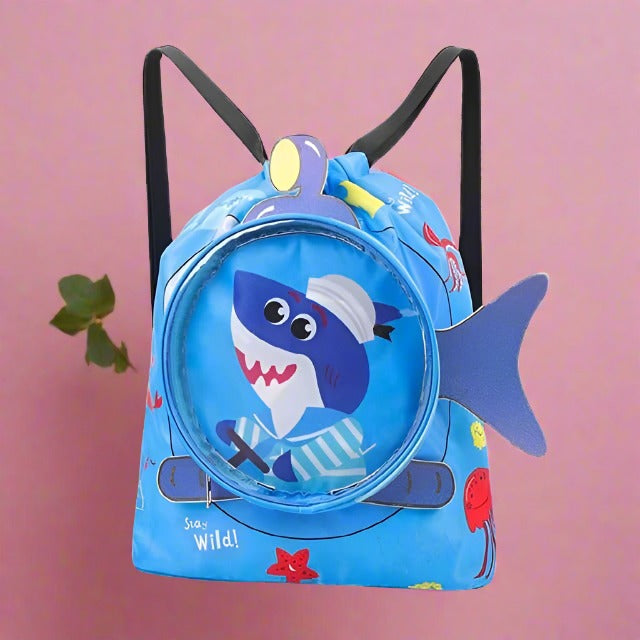 CUTE ANIMALS DRAWSTRING WATERPROOF SWIMMING BAG