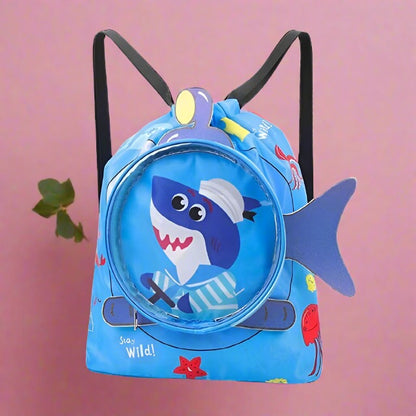 CUTE ANIMALS DRAWSTRING WATERPROOF SWIMMING BAG