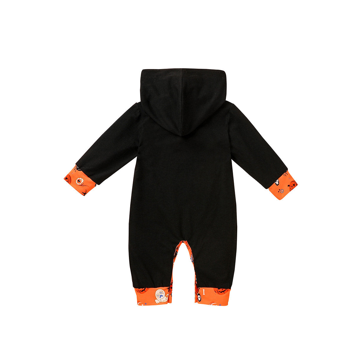 Infant Boy Happy Halloween Pumpkin Hoodie Jumpsuit