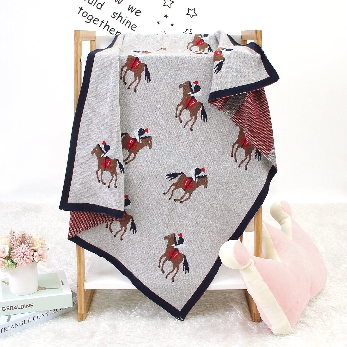Baby Spring And Autumn Blanket Cartoon Knitted Blanket