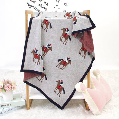 Baby Spring And Autumn Blanket Cartoon Knitted Blanket